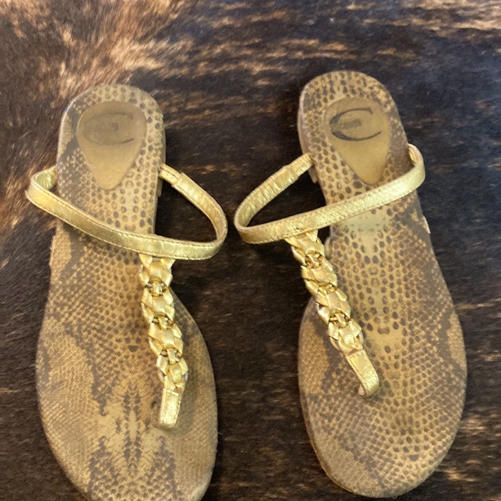 Worn cavalli sandals size 38.